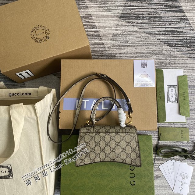 Gucci新款包包 BALENCIAGA × GUCCI聯名手袋 古馳老花手提包 658575小號  ydg3063